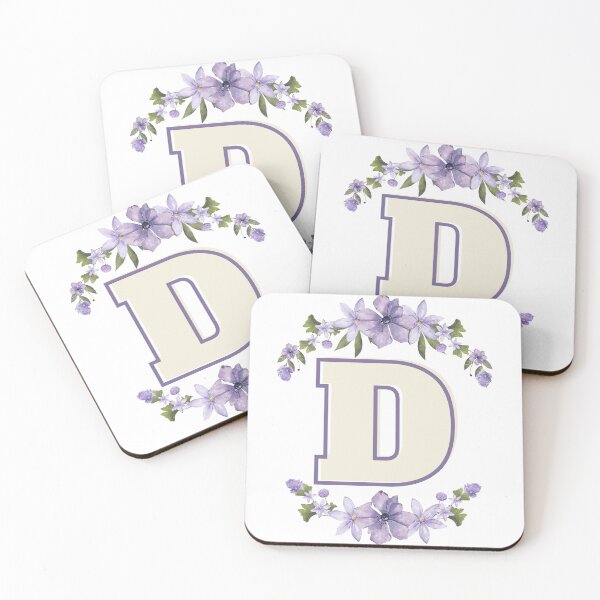 Item preview, Letter D Monogram with Flowers – Elegant Floral Initial Design designed and sold by OmikronStore.