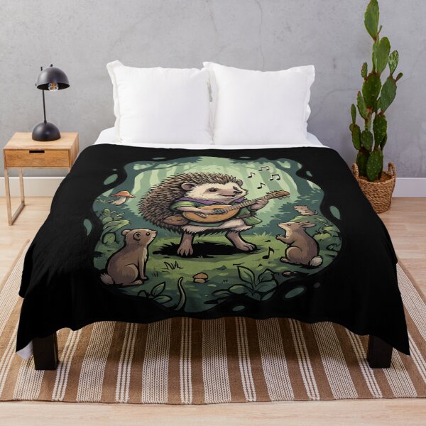Item preview, Whimsical Hedgehog Bard Forest Music designed and sold by k3rstman1.