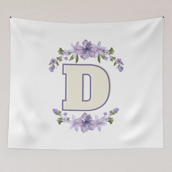 Item preview, Letter D Monogram with Flowers – Elegant Floral Initial Design designed and sold by OmikronStore.