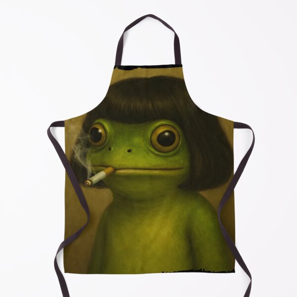 Item preview, Funny Frog with Bob Haircut Meme designed and sold by Eh Plus Designs.