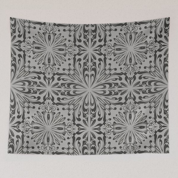 Item preview, mandala meets flourishes greyscale designed and sold by ShaDeS-AI-Art.