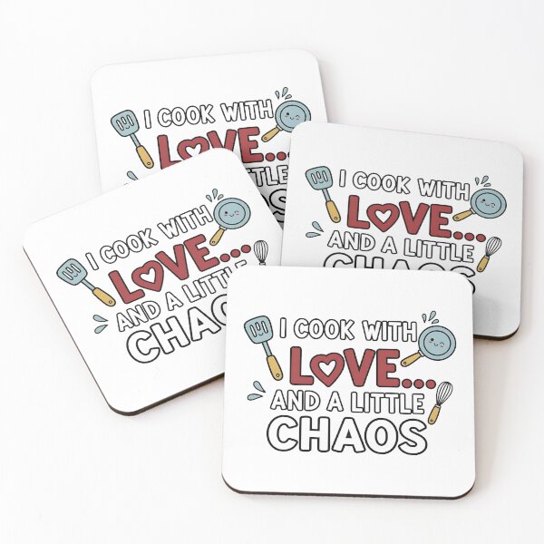 Item preview, Funny Cooking Shirt – I Cook With Love And a Little Chaos designed and sold by Muzgle.
