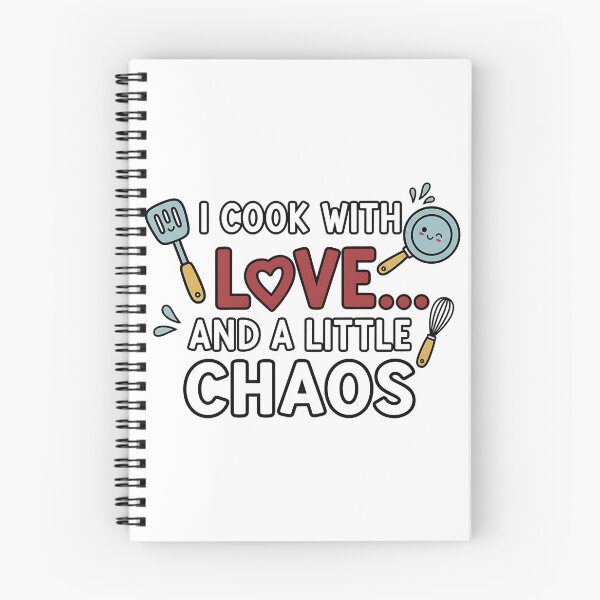 Item preview, Funny Cooking Shirt – I Cook With Love And a Little Chaos designed and sold by Muzgle.