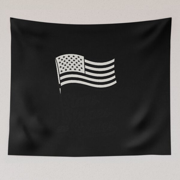 Item preview, Stars, Stripes, and Stories Waving Flag Outline Patriotic designed and sold by genkihikki.
