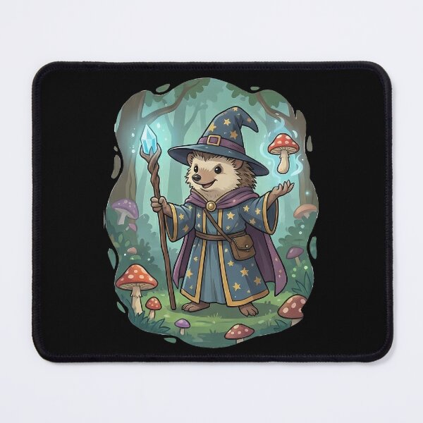 Item preview, Cute Hedgehog Wizard Mushroom Magic designed and sold by k3rstman1.