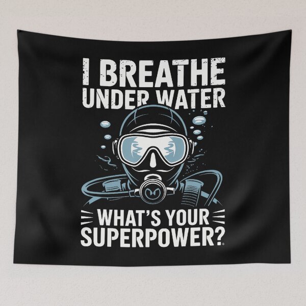 Item preview, I Breath Under Water Diver Scuba Diving designed and sold by endabettyau.