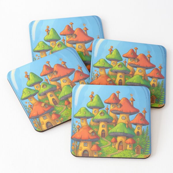 Item preview, Fairy Mushroom Village in a Cookie Jar - Cottage core Art designed and sold by Stonealone44.