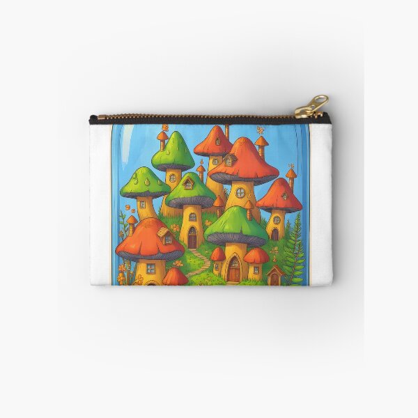 Item preview, Fairy Mushroom Village in a Cookie Jar - Cottage core Art designed and sold by Stonealone44.