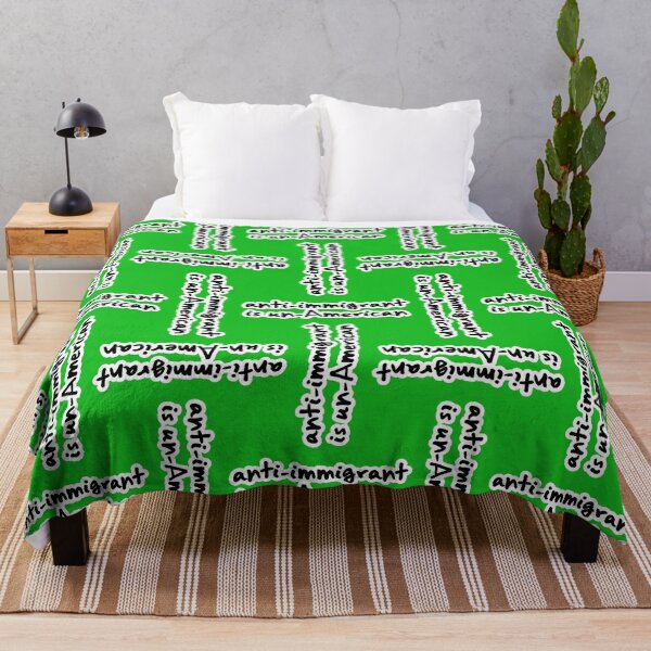 Item preview, anti-immigrant is un-American, green background designed and sold by mntimg.