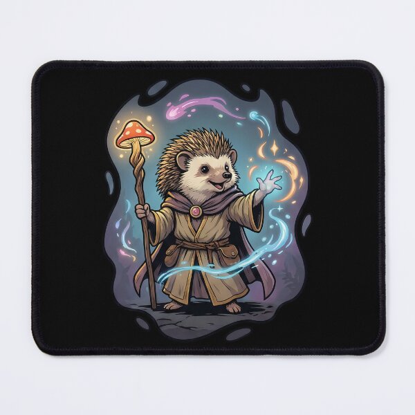 Item preview, Cute Hedgehog Wizard Mushroom Staff Magic designed and sold by k3rstman1.