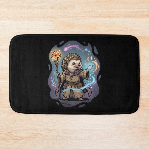 Item preview, Cute Hedgehog Wizard Mushroom Staff Magic designed and sold by k3rstman1.