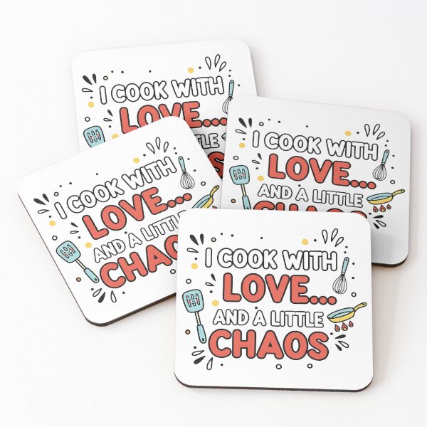 Item preview, Copy of Funny Cooking Shirt – I Cook With Love And a Little Chaos designed and sold by Muzgle.