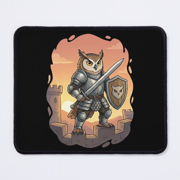 Item preview, Armored Owl Knight Castle Defender Fantasy Warrior designed and sold by k3rstman1.