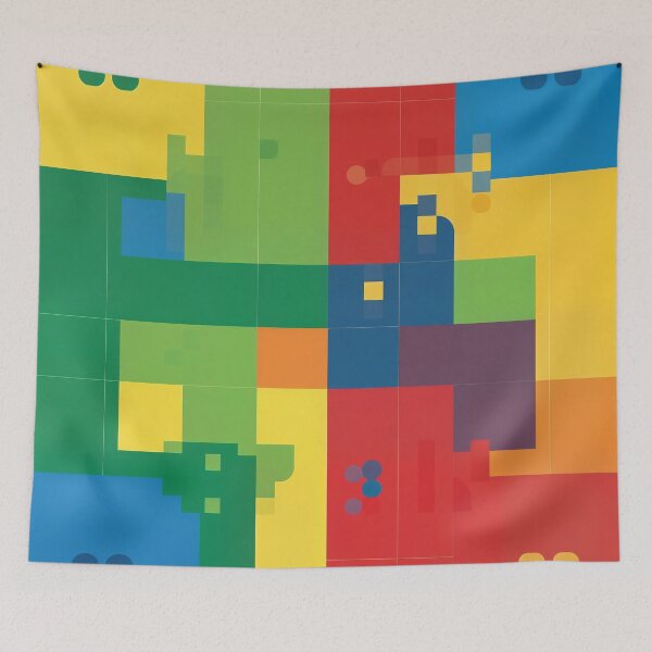 Item preview, Multi-color Ludo-inspired pattern designed and sold by ShaDeS-AI-Art.
