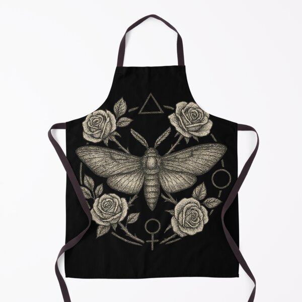 Item preview, Sacred Moth and Roses – Gothic Symbolic Botanical Illustration designed and sold by Mouraludia.
