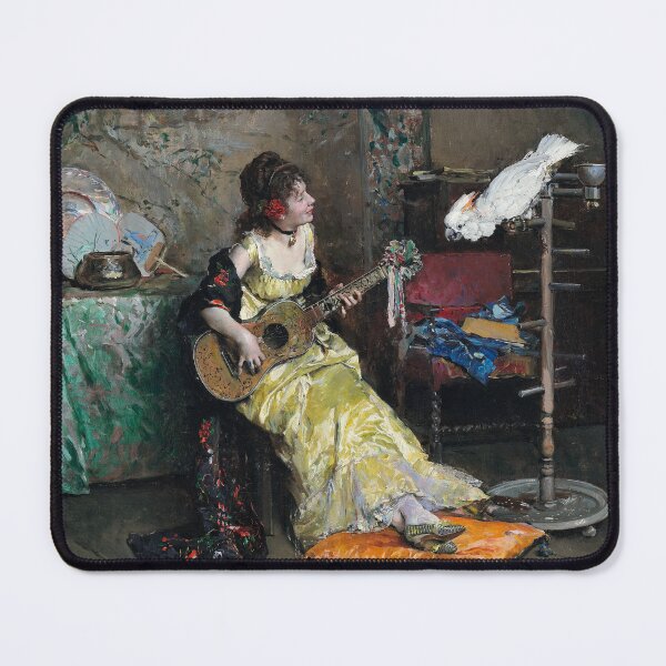 Item preview, Raimundo de Madrazo y Garreta: Woman with a Parrot designed and sold by Tridentulus.