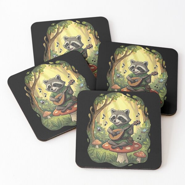 Item preview, Fantasy Raccoon Bard Woodland Serenade designed and sold by k3rstman1.