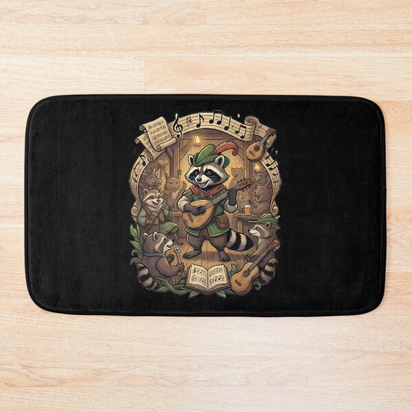 Item preview, Whimsical Raccoon Bard Fantasy Folk Musician Tavern designed and sold by k3rstman1.