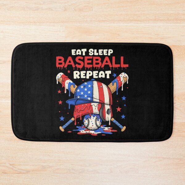 Item preview, Eat Sleep Baseball Repeat Funny Cream Drip Glove Crossed Bat designed and sold by pansak.