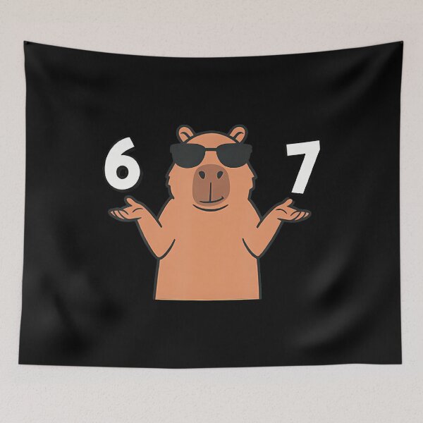 Item preview, 67 Meme Capybara 6 7 Hand Gesture designed and sold by endabettyau.