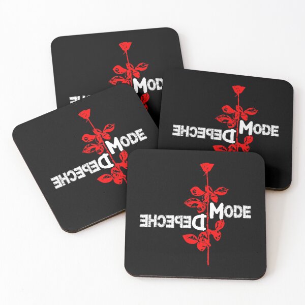 Item preview, Depeche Mode Mirrored Typography Red Rose - Abstract Synth Pop Art designed and sold by JayliIvan.