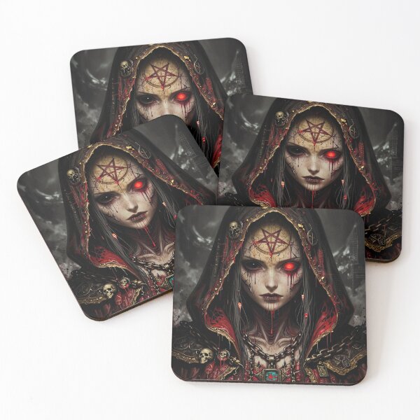 Item preview, Dark Oracle Cloaked in Skulls and Fire designed and sold by Insomnia Art Designs.