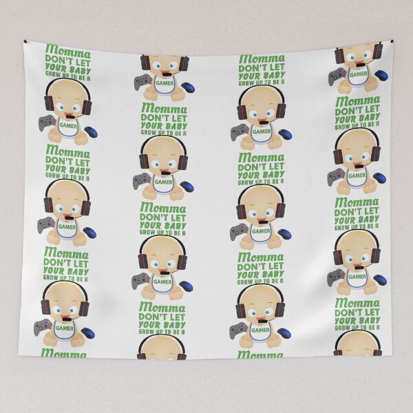 Item preview, Momma Don’t Let Your Baby Grow Up To Be a Gamer – Funny Parent Gamer Joke Design designed and sold by SnarkSharks.
