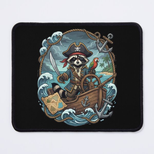 Item preview, Raccoon Pirate Captain Sea Adventure designed and sold by k3rstman1.
