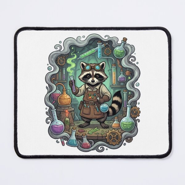Item preview, Steampunk Raccoon Scientist Alchemist Laboratory designed and sold by k3rstman1.