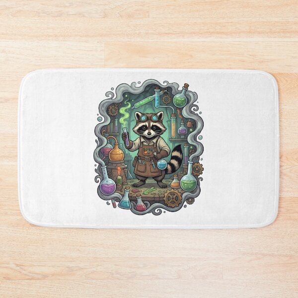 Item preview, Steampunk Raccoon Scientist Alchemist Laboratory designed and sold by k3rstman1.