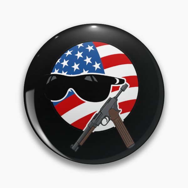 Item preview, Muricaball (USAball) With Gun - Polandball_s Countryballs designed and sold by Georain.