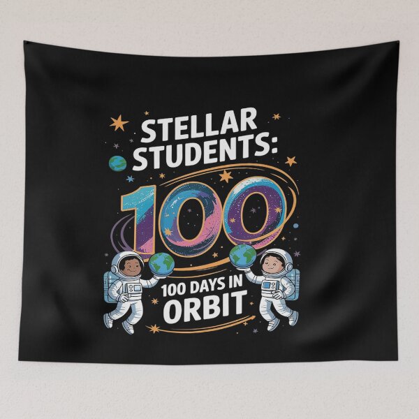 Item preview, Stellar Students 100 Days in Orbit Space designed and sold by genkihikki.