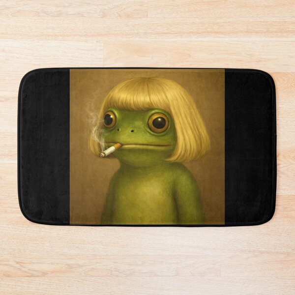 Item preview, Funny Frog with Bob Haircut Meme designed and sold by Eh Plus Designs.