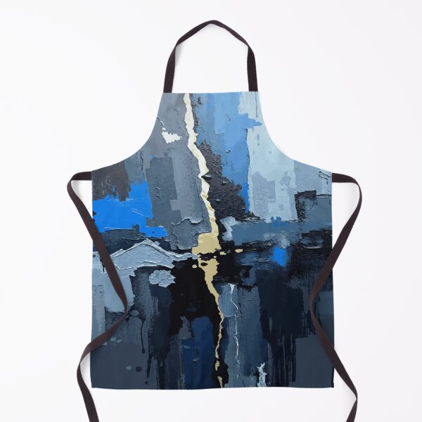 Item preview, Abstract Blue and Gold Fissure - Modern Textured Art designed and sold by Taanva.