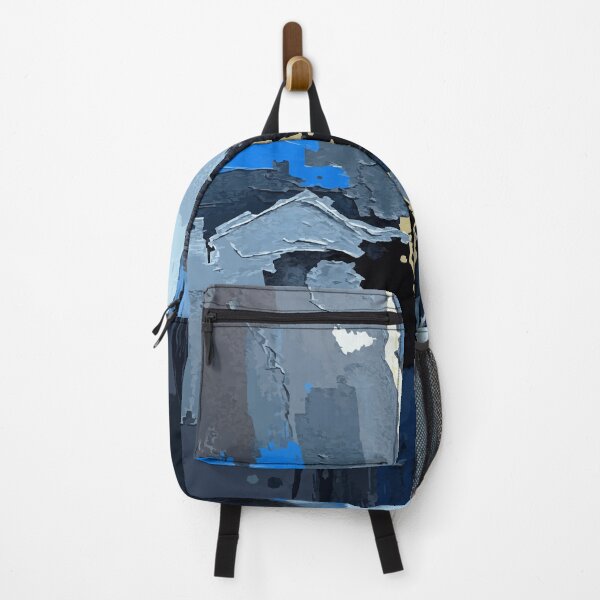 Item preview, Abstract Blue and Gold Fissure - Modern Textured Art designed and sold by Taanva.