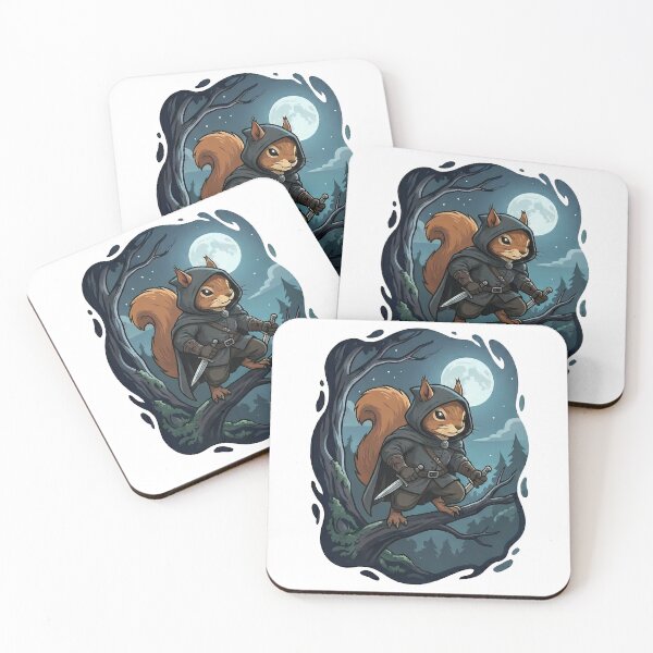Item preview, Fantasy Squirrel Assassin Night Forest designed and sold by k3rstman1.