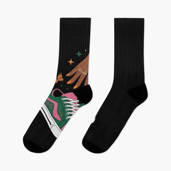 Item preview, Stepping Into Juneteenth Afro Woman Black Girls Sneakers designed and sold by ProudForFunny.
