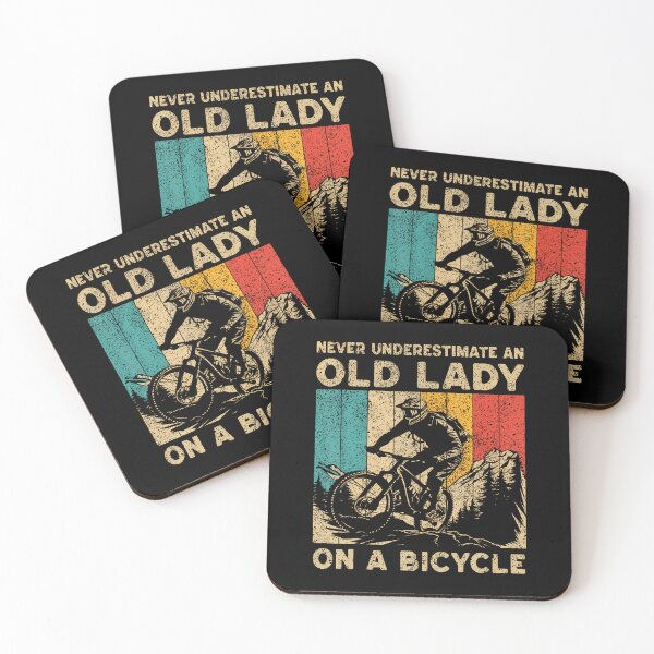 Item preview, Never Underestimate An Old Lady Bicycle Riding Cyclist Women designed and sold by kallerqptart.