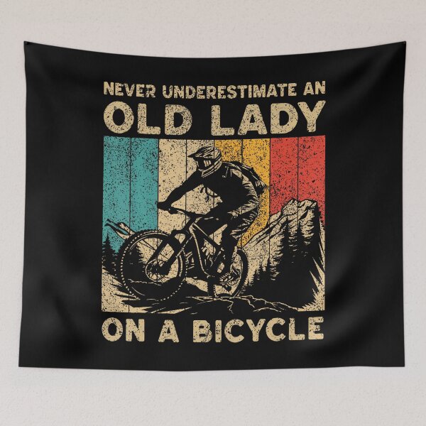 Item preview, Never Underestimate An Old Lady Bicycle Riding Cyclist Women designed and sold by kallerqptart.