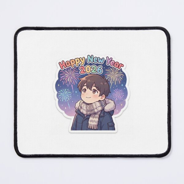 Item preview, Anime Boy Happy New Year 2026 Sticker designed and sold by Sahil-Art.