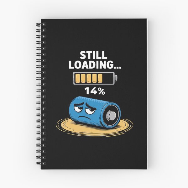 Item preview, Still Loading Funny Battery low Cartoon Exhausted Energy designed and sold by ProudForFunny.