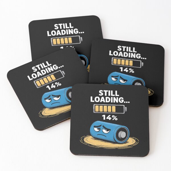 Item preview, Still Loading Funny Battery low Cartoon Exhausted Energy designed and sold by ProudForFunny.