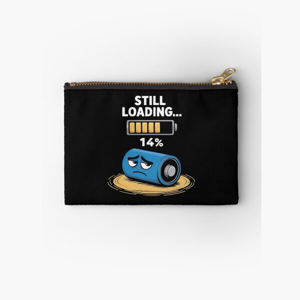 Item preview, Still Loading Funny Battery low Cartoon Exhausted Energy designed and sold by ProudForFunny.