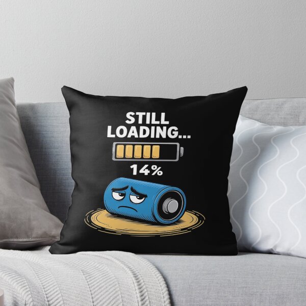 Item preview, Still Loading Funny Battery low Cartoon Exhausted Energy designed and sold by ProudForFunny.