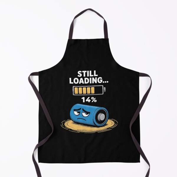 Item preview, Still Loading Funny Battery low Cartoon Exhausted Energy designed and sold by ProudForFunny.