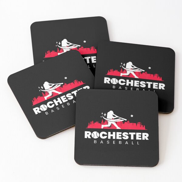 Item preview, Rochester Baseball Player Minimalist City Skyline Gameday designed and sold by cordfried3h.