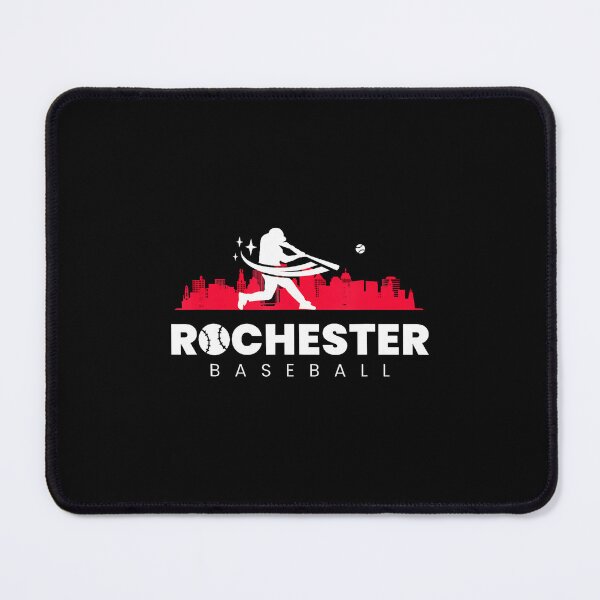 Item preview, Rochester Baseball Player Minimalist City Skyline Gameday designed and sold by cordfried3h.