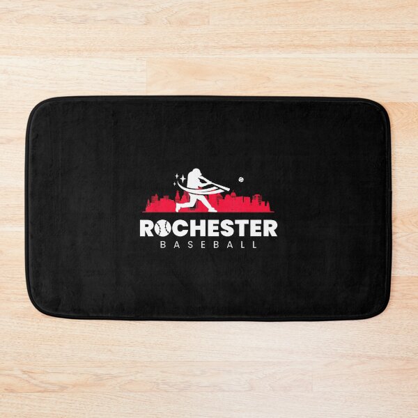 Item preview, Rochester Baseball Player Minimalist City Skyline Gameday designed and sold by cordfried3h.