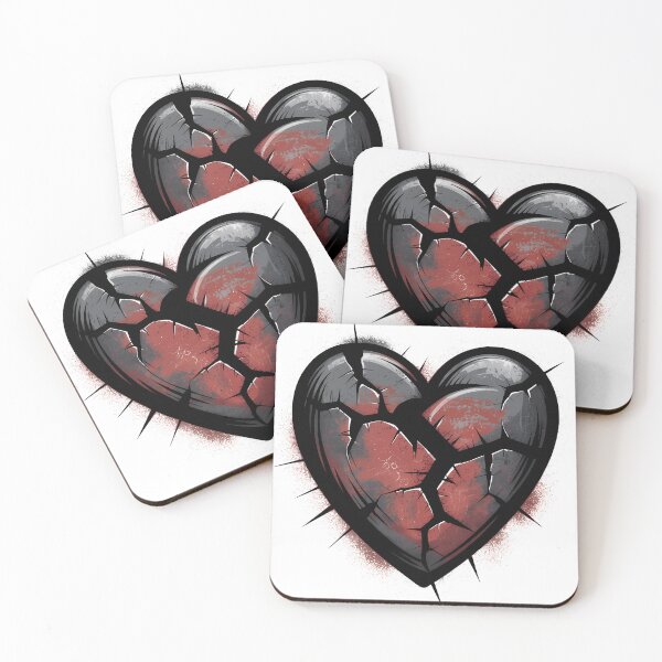 Item preview, Black Heart Anti Valentine Illustration designed and sold by BernoNickel.