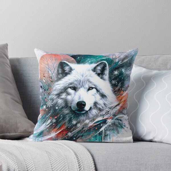 Item preview, Polar Wolf Splatter Paint Inspired Textured Style Art designed and sold by DEC02.